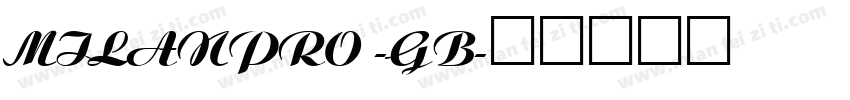 MILanPro -GB字体转换